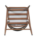 Outdoor Bar Height Metal Frame Counter Stools With Scallop Shaped Backrest & Water Resistant Cushions