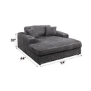 Hilde Chaise - With 2 Pillows - Dark Gray