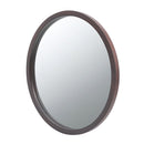 Circle Wall Mirror With Wooden Frame, Wall Mirror For Living Room