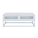 Chandra - Coffee Table With LED And Battery Pack - Glossy White