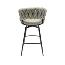 Bar Stool 360 Swivel With Back Footrest