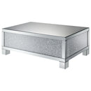 Gillian - Rectangular Mirrored Acrylic Coffee Table - Silver - Atlantic Fine Furniture Inc