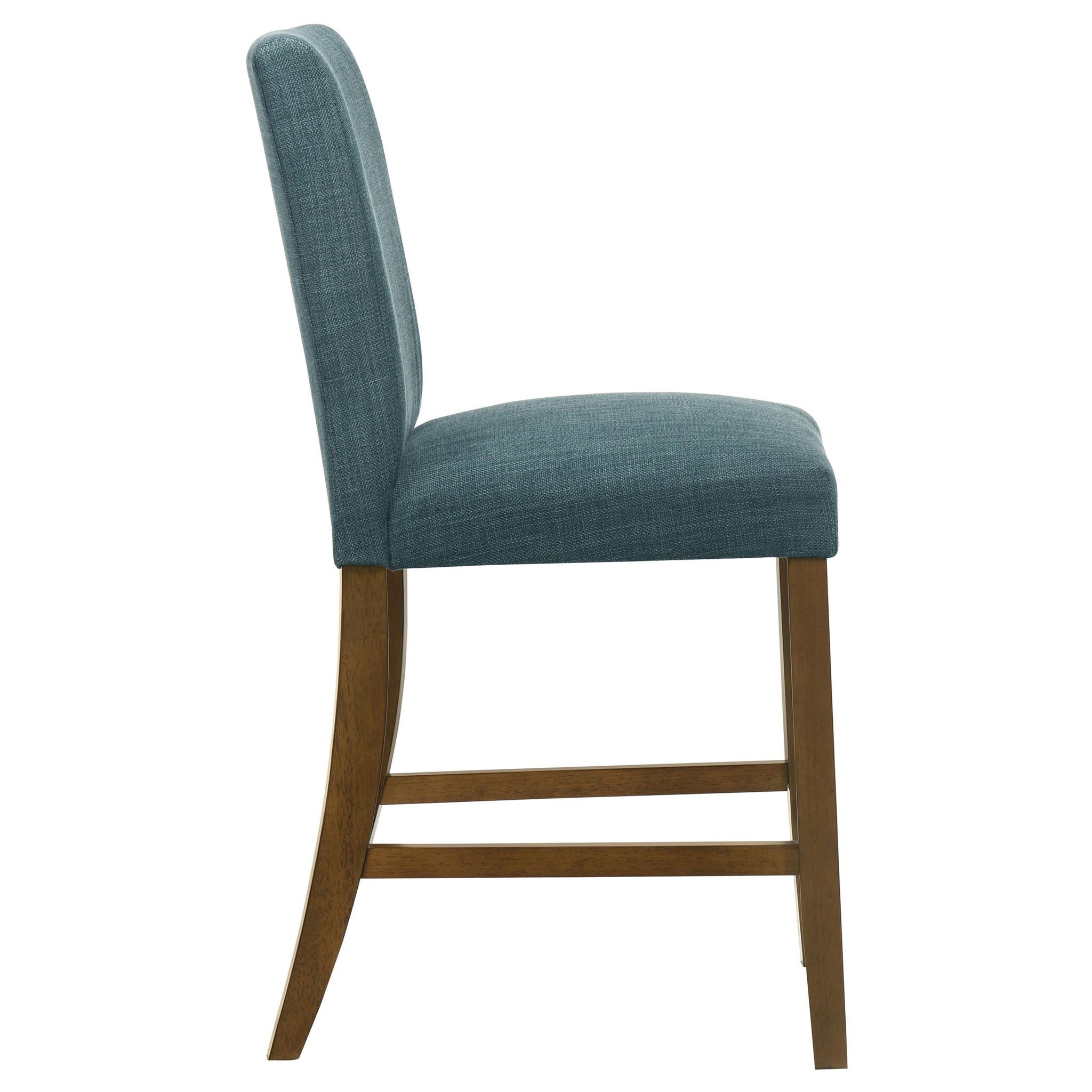 Paxton Upholstered Counter Height Dining Chair Teal Blue (Set of 2) - Atlantic Fine Furniture Melbourne FL