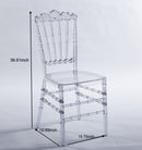 Dining Chair With Plastic Seat, Welding Chair (Set of 4) - Transparent