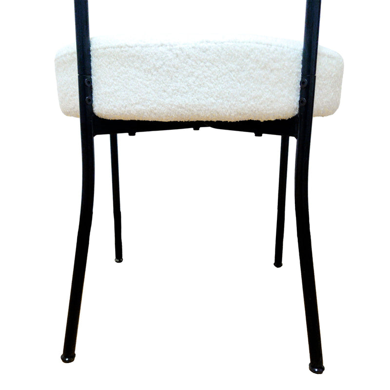 Mid-Century Modern Dining Chair With Curved Backrest
