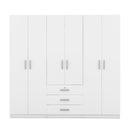 6 Doors Wardrobe Storage For Bedroom, With Big Drawers
