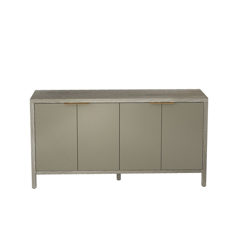 Buffet Cabinet With 4 Doors, Storage Sideboard For Living Room, Dining Room - Champagne