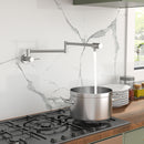 Modern Design Pot Filler Faucet Wall Mount Kitchen Sink, Folding Stretchable