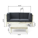 Oana - 3 Piece Love Seat Set With Coffee Table