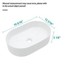 Vessel Oval Bathroom Sink - White