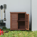 Potting Bench With Storage Cabinet And Metal Table Top For Outdoor