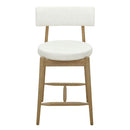 Mid Century Modern Counter Stools, Fabric Upholstered Chairs