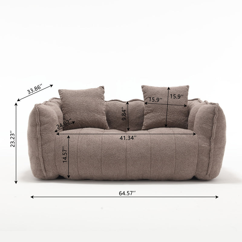 Soft Beanbag Chair With High Resilience Foam Core For Two People