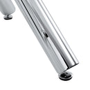 Large Modern Simple Rectangular Glass Dining Table for 6-8 People with 0.39-inch white imitation marble desktop and Silver Metal Legs for Kitchen Dining Living Room Meeting Room Banquet Hall 1538