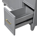 Bathroom Vanity With Ceramic Sink, Soft Close Doors, Adjustable Shelves