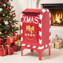 Christmas Mailbox Decoration With Festive Design, Classic Holiday Charm - Red