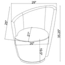 Nueva - Upholstered Swivel Chair Curved Backrest