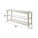 Zaba - Sofa Table - Glass Top & Silver