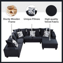 Modern U Shape Sectional Sofa Corner Couch With Lots Of Pillows Included, Elegant And Functional