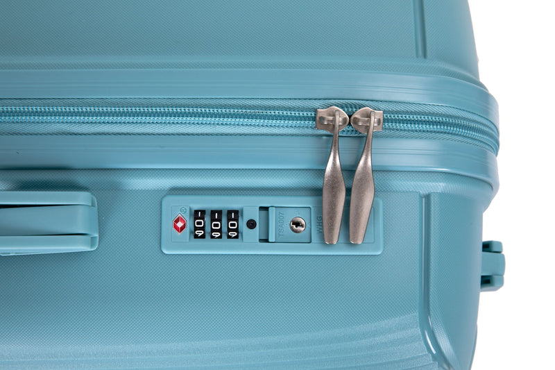 Hardshell Suitcase Double Spinner Wheels Pp Luggage Sets Lightweight Durable Suitcase With Tsa Lock, 3 Piece Set (20/24/28) - Dark Blue