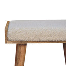 Boucle Tray Style Footstool - Cream