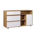 Contemporary Detailed Door Sideboard With Open Storage