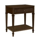 Kenna - Nightstand With Storage - Dark Coffee
