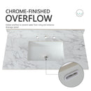 Elegant Sintered Stone Bathroom Vanity Top With Rectangular Undermount Ceramic Sink