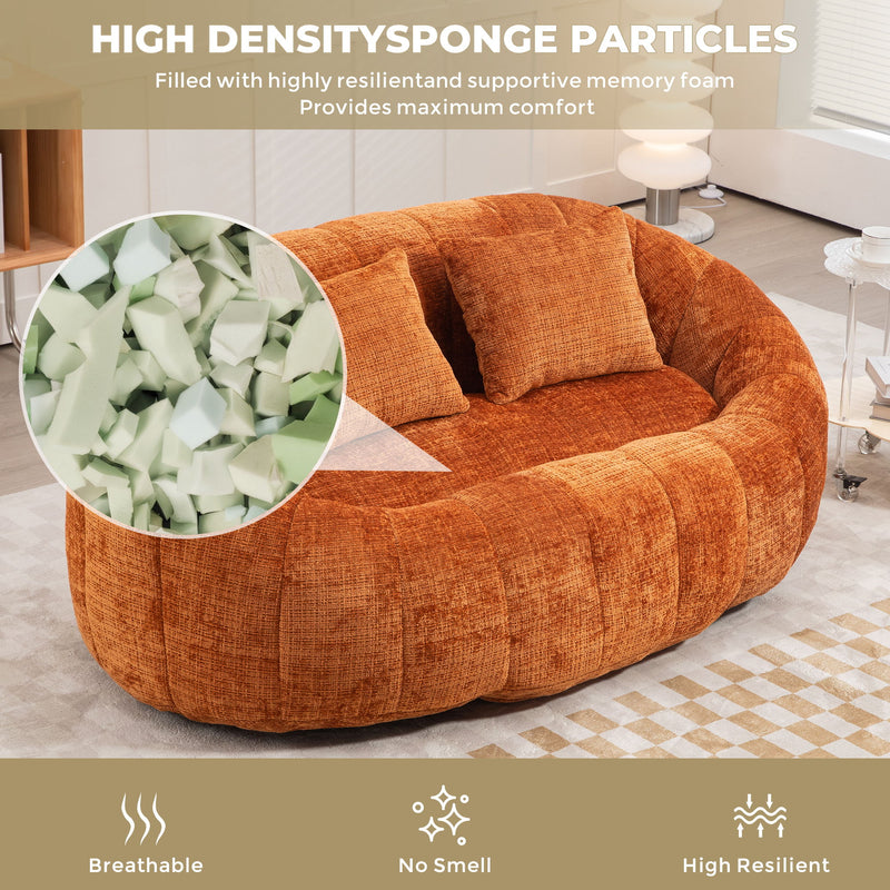 Bean Bag Lazy Sofa, Durable Comfort Lounger High Back Bean Bag Chair Couch