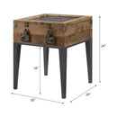 Kolin - Accent Table - Rustic Oak & Matte Gray - Atlantic Fine Furniture Inc
