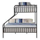 Caius - Twin Long Over Queen Bunk Bed - Gunmetal - Atlantic Fine Furniture Inc