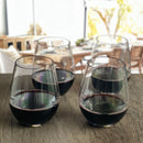 Halo - Oval Hi Ball Tritan Plastic Drinking Glasses, Bpa Free, 20Oz (Set of 4) - Clear