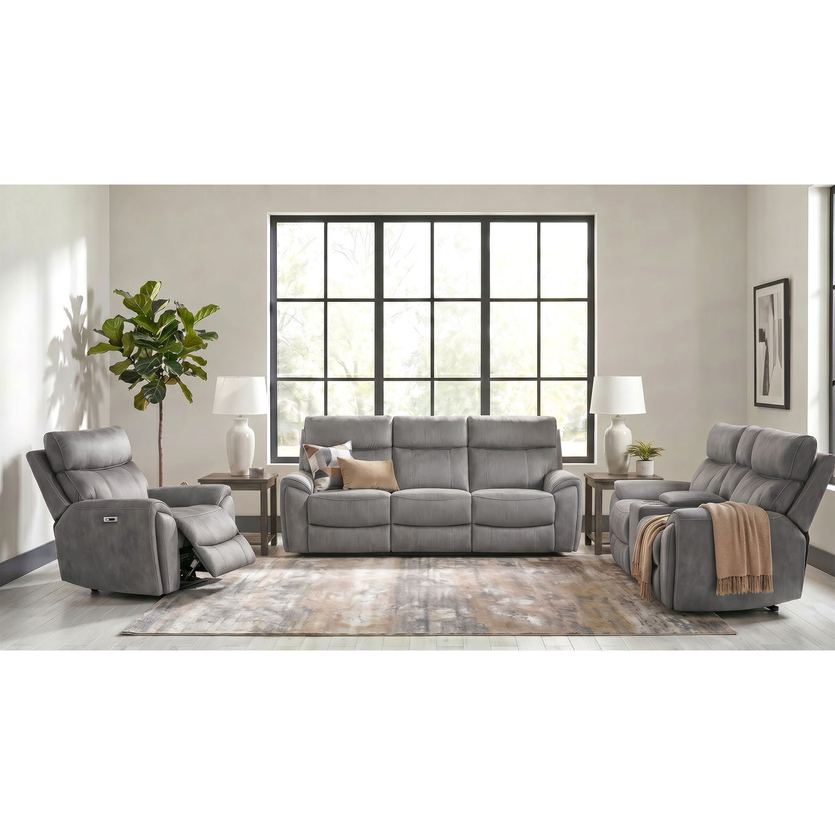 Jackpot Living Room Set in Gray by Elements International, view 13