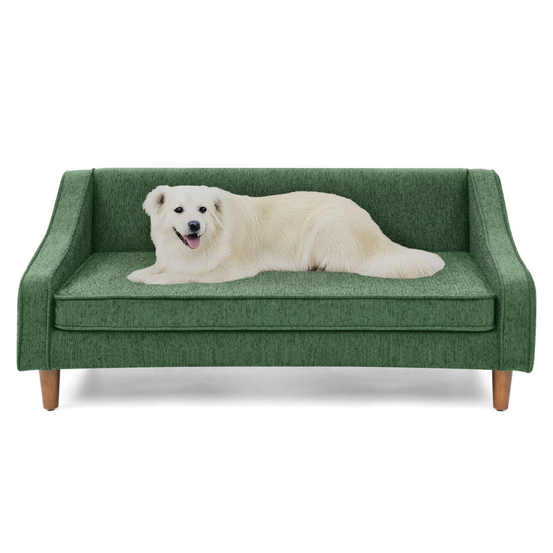 Modern Durable Elevated Dog Sofa Bed With Irregular Armrest Design