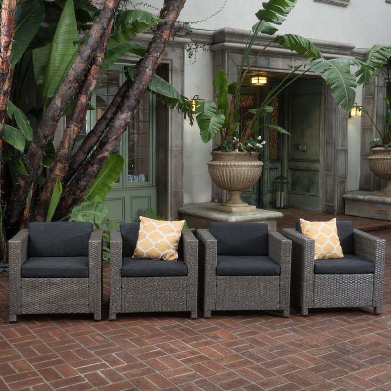 Stylish Outdoor Club Chair With Weather Resistant Cushions