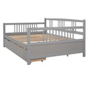 Full Size Daybed Wood Bed with Two Drawers,Gray(OLD  SKU:LP000058AAE)