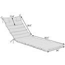 2 Piece Outdoor Chaise Lounge Chair Cushion Set