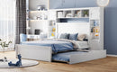Bed With All In One Cabinet, Shelf And Sockets, Trundle