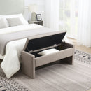 Modern Upholstered Large Bed End Bench With Storage