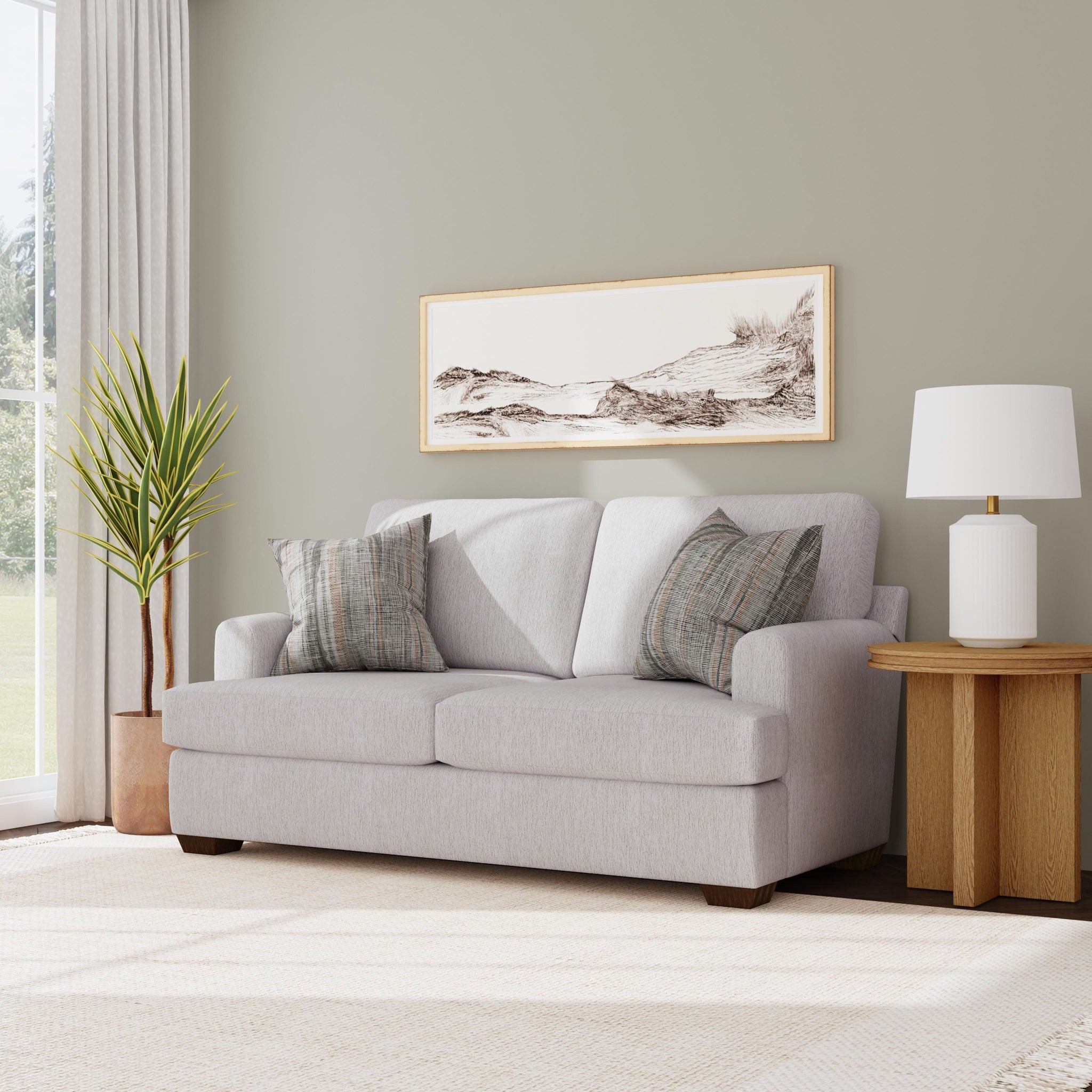 Olivia - Fabric Stationary Loveseat