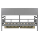 Daybed, Slat Support, With Bedside Shelves And 2 Drawers