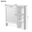Wall Mounted Bathroom Storage Cabinet, Medicine Cabinets With Large Mirror Door, Adjustable Shelves And Three Open Storage Levels(Not Include Bathroom Vanity)