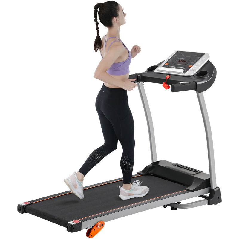 Foldable Treadmill With Incline For Running Walking Exercise - Black