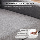 Linen Fabric 360° Swivel Accent Chair With Upholstered Back Pillow And Rivet Armrest