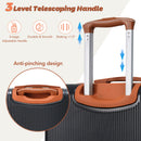 Hardshell Luggage Sets 3 Piece Carry On Suitcase Double Spinner Wheels With Tsa Lock