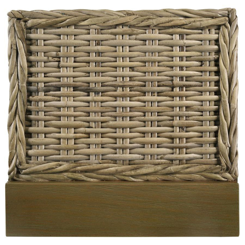 Zyla - Woven Rattan California King Panel Headboard - Kubu Gray