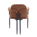 Modern Dining Chair Set With Durable Iron Frame And Comfortable Fabric Upholstery