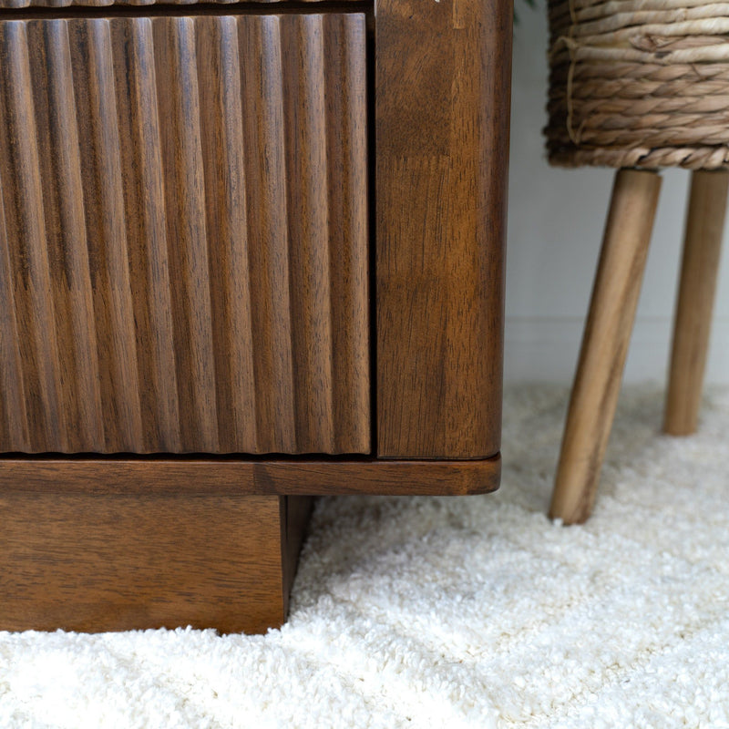 Lola - Mid-Century Modern Dresser With 6 Drawers - Dark Brown