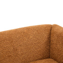 Contemporary Boucle Sherpa Sofa With Birch Wood Legs