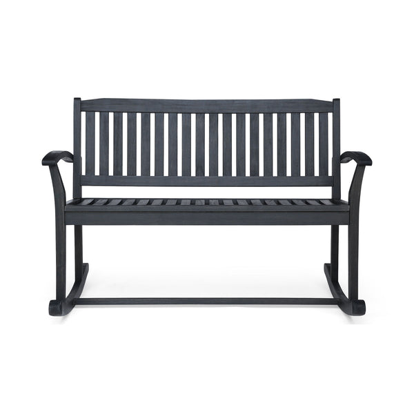 Baxter - Rocking Loveseat - Dark Gray